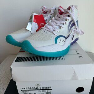 Li-Ning Yu Shuai 15 "White/Purple/Turquoise" ABAR043-1 Sz 9 NEW